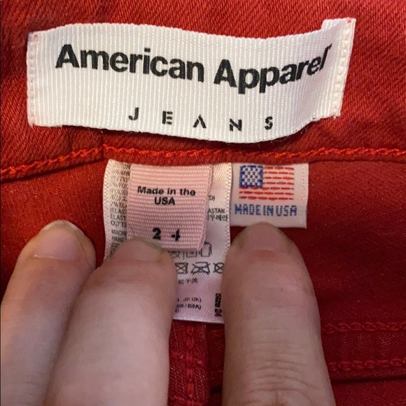 EUC American Apparel Red Jeans Size 25 - Picture 6 of 6